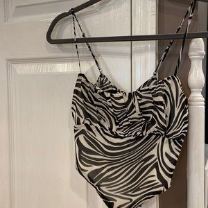 Cotton Candy zebra striped tank - size small